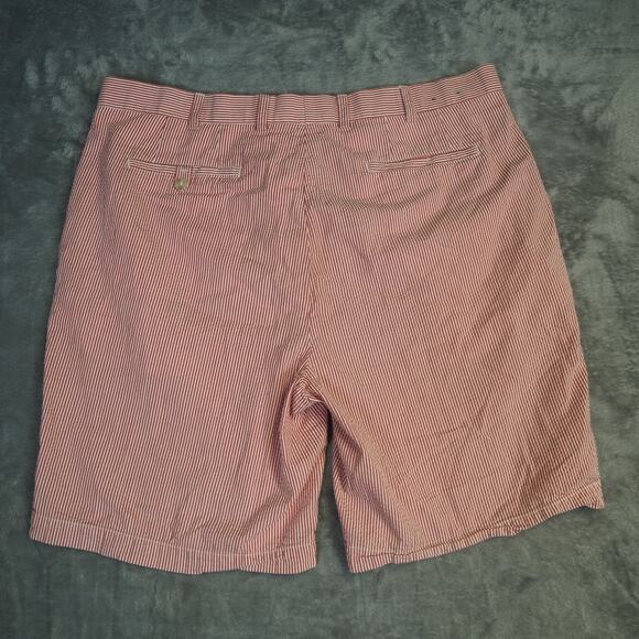 Bobby Jones Seersucker Golf Shorts Red & White Striped Shorts PGA LIV - Picture 5 of 9
